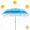 Sunshade Aktive Blue Polyester 200 x 194,5 x 200 cm (6 Units)