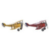 Decorative Figure DKD Home Decor Yellow Red Aeroplane Vintage 50 x 42 x 16 cm (2 Units)