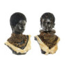 Decorative Figure DKD Home Decor African Woman 26 x 20 x 42 cm Black Beige Colonial (2 Units)