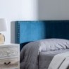 Headboard 180 x 6 x 60 cm Synthetic Fabric Blue