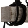 Ceiling Light 107 x 5 x 15 cm Black Metal