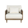 Armchair Home ESPRIT White Natural 93 x 86 x 88 cm