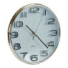 Wall Clock Black Grey White Plastic Glass