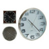 Wall Clock Black Grey White Plastic Glass