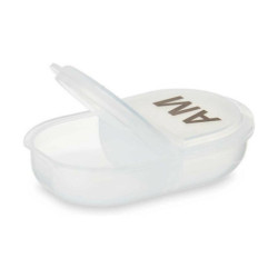 Pillbox with Compartments Set Transparent Plastic (12 Units)