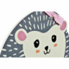 Coat rack DKD Home Decor White Grey Wood Plastic MDF Wood Children's Hedgehog 30 x 4,5 x 30 cm