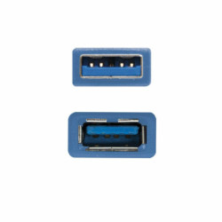 USB Extension Cable NANOCABLE 10.01.0902-BL 2 m Blue (1 Unit)