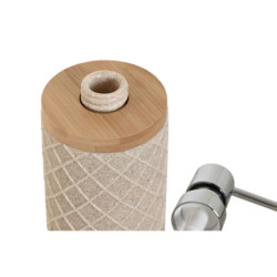 Soap Dispenser Home ESPRIT Beige Resin Bamboo 7 x 9 x 18 cm