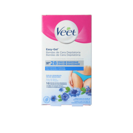 Body Hair Removal Wax Veet Bandas De Cera Sensitive skin (16 Units)