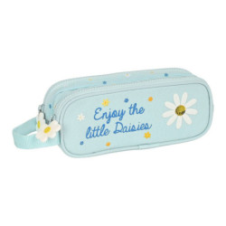 School Case BlackFit8 Daisies Light Blue (21 x 8 x 6 cm)