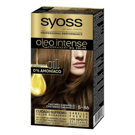 Permanent Dye   Syoss Olio Intense Ammonia-free Nº 5,86 Brown Caramel