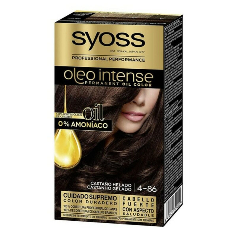 Permanent Dye   Syoss Olio Intense Ammonia-free Nº 4,86 Frozen Chestnut