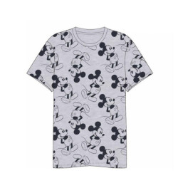 Men’s Short Sleeve T-Shirt Mickey Mouse Grey Adults