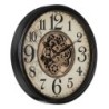 Wall Clock Black Cream Crystal Iron 66 x 9,5 x 66 cm (3 Units)