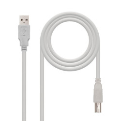 Cable Micro USB NANOCABLE CABLE USB 2.0 IMPRESORA, TIPO A/M-B/M, BEIGE, 1.0 M Beige 1 m