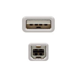 Cable Micro USB NANOCABLE CABLE USB 2.0 IMPRESORA, TIPO A/M-B/M, BEIGE, 1.0 M Beige 1 m