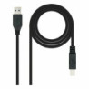 USB Cable NANOCABLE 10.01.0802-BK Black