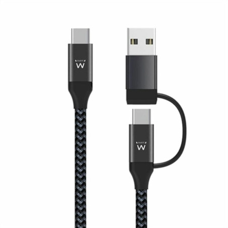 USB charger cable Ewent EW9918 Black 1 m