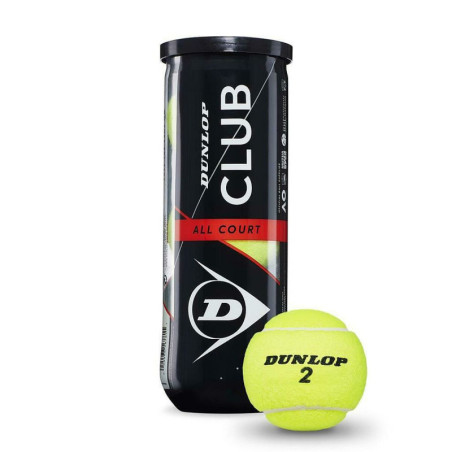 Tennis Balls D TB CLUB AC 3 PET Dunlop 601334 3 Pieces (Natural rubber)