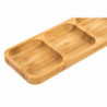 Tray DKD Home Decor Natural Bamboo Aluminium 33 x 10 x 2 cm