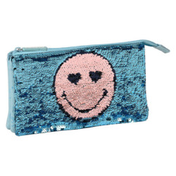 Triple Carry-all Little Dreamer Smiley M744 Light Blue (22 x 12 x 3 cm)