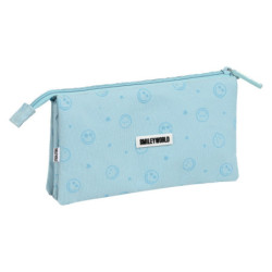 Triple Carry-all Little Dreamer Smiley M744 Light Blue (22 x 12 x 3 cm)