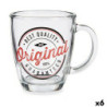 Mug Original Transparent Glass (320 ml) (6 Units)