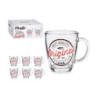 Mug Original Transparent Glass (320 ml) (6 Units)