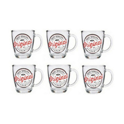 Mug Original Transparent Glass 6 Units (320 ml)