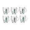 Mug Bio Transparent Glass 6 Units (320 ml)