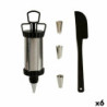 Pastry Bag Set Black Silver Stainless steel Plastic (6 Units)