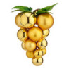 Christmas Bauble Grapes Golden Plastic