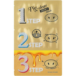 Anti-pore Mask Holika Holika Pig Clear Honey Gold 3 Step