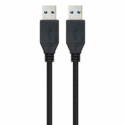 USB 3.0 A to USB A Cable NANOCABLE 10.01.1002-BK Black 2 m