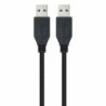 USB 3.0 A to USB A Cable NANOCABLE 10.01.1002-BK Black 2 m