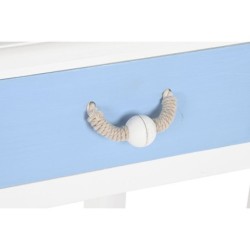 Console DKD Home Decor White Brown Sky blue Navy Blue Rope MDF Wood 80 x 40 x 75 cm (1 Unit)