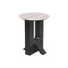 Small Side Table Home ESPRIT White Black Marble Mango wood 41 x 41 x 51 cm