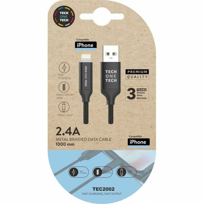 Lightning Cable Tech One Tech TEC2002 Black