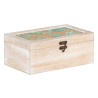 Decorative box 30 x 18 x 12 cm Sheets Rattan DMF (2 Units)