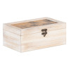 Decorative box 30 x 18 x 12 cm Rattan DMF Palm tree (2 Units)