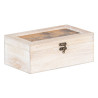 Decorative box 30 x 18 x 12 cm Rattan DMF Palm tree (2 Units)