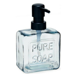 Soap Dispenser Pure Soap 250 ml Crystal Black Plastic (12 Units)