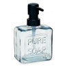 Soap Dispenser Pure Soap 250 ml Crystal Black Plastic (12 Units)