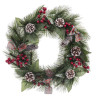 Advent wreathe White Red Green Natural PVC 40 cm