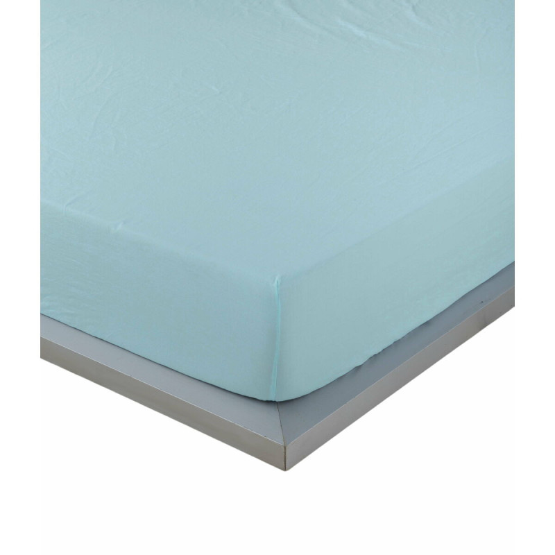 Fitted bottom sheet Naturals   Blue 140 x 190/200 cm