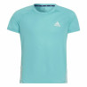 Child's Short Sleeve T-Shirt Adidas Aeroready Three Stripes Aquamarine