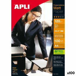 Matte Photographic Paper Apli Inkjet 100 Sheets A4