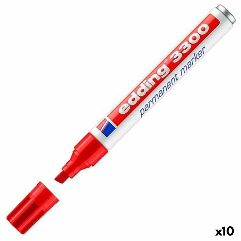 Permanent marker Edding 3300 Red (10 Units)