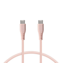 Data / Charger Cable with USB KSIX Pink 1 m