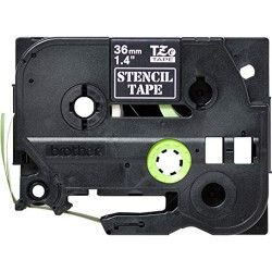 Laminated Tape for Labelling Machines Brother STE-161 36 mm x 3 m Black Black/White